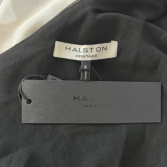 Halston Heritage NWT STUNNING One Shoulder Black Ombré Dress **Size 8** 🔥🔥 - Picture 6 of 6